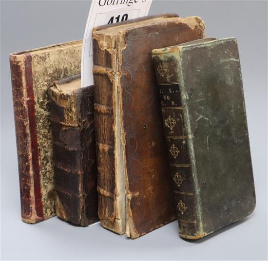 An 18th century book of heraldry, Things in Common Use, 1814, Solitude by Zimmerman, 1819 & Culpeper- English Physician 1741